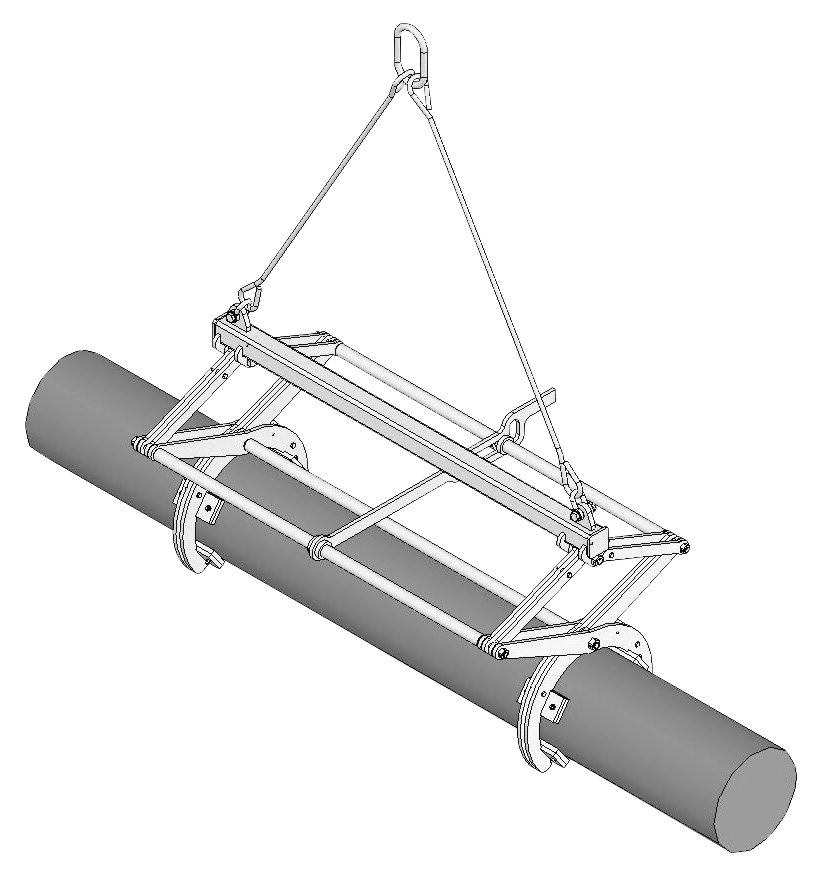連結式丸棒吊具（自動開放ロック式）　丸棒吊具　オーダーNo. C-00023