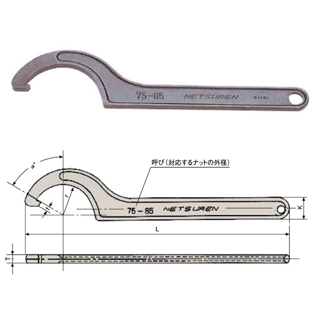 価格は安く ネツレン 片口打撃スパナ６０ 〔品番:P0817〕 1580572 送料別途見積り,法人 事業所限定,取寄