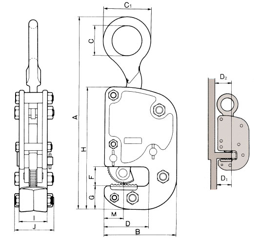 ☆未使用品☆ 三木 ネツレン 吊り クランプ ネツレン HV-G型 350KG 竪吊 横吊 兼用クランプ 66838