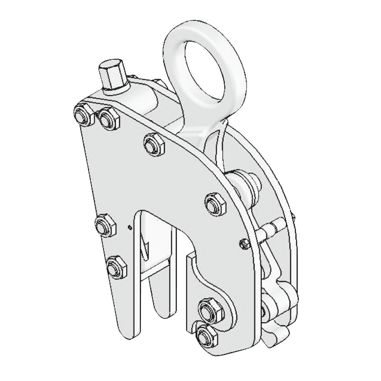 FL-V（広口）型　無傷竪吊クランプ（広口）　オーダーNo. C-00002